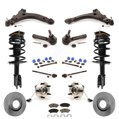 Disc Rotors Brake Pad Bearing Suspension Front Kit (15Pc) For Pontiac Grand Prix