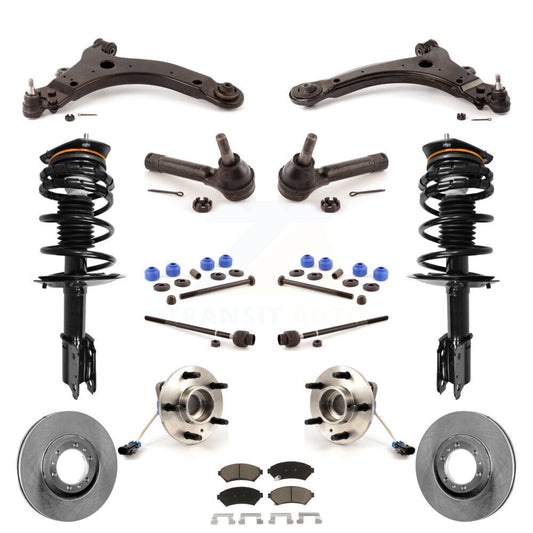 Disc Rotors Brake Pad Bearing Suspension Front Kit (15Pc) For Pontiac Grand Prix