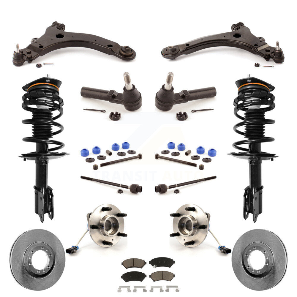 Disc Rotor Brake Pad Bearing Suspension Front Kit (15Pc) For Buick Century Regal
