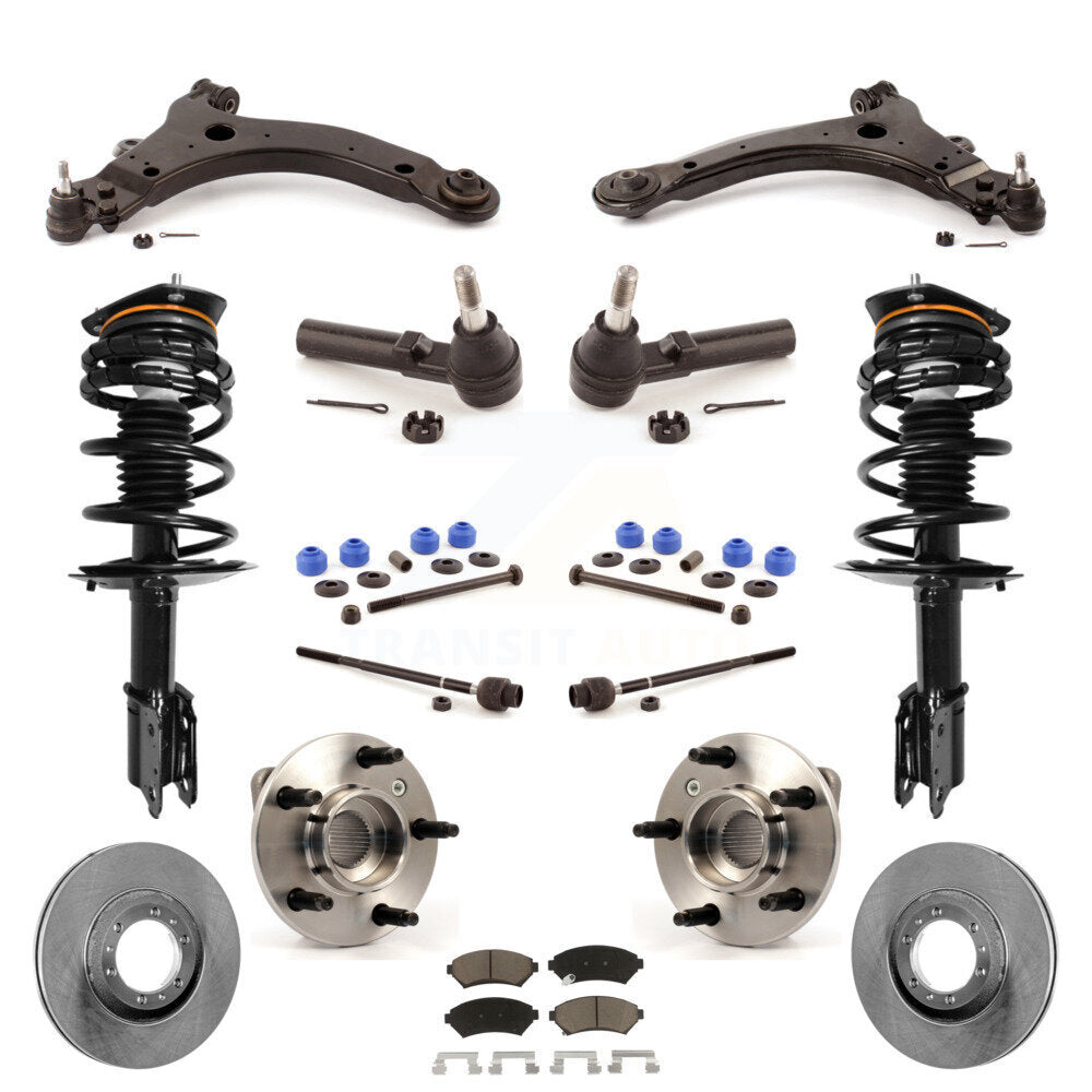 Disc Rotor Brake Pad Bearing Suspension Front Kit (15Pc) For Buick Century Regal