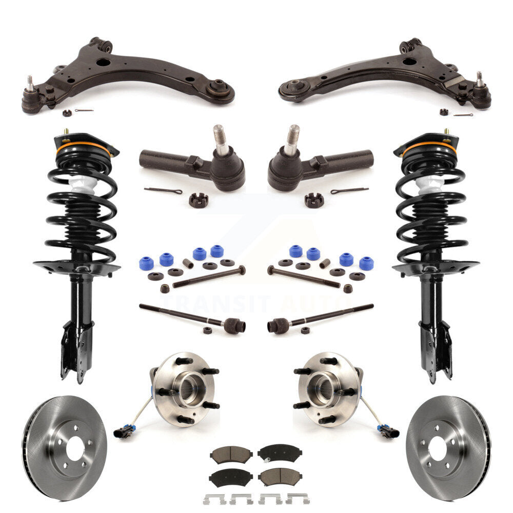 Disc Rotor Brake Pad Bearing Suspension Front Kit (15Pc) For Oldsmobile Intrigue