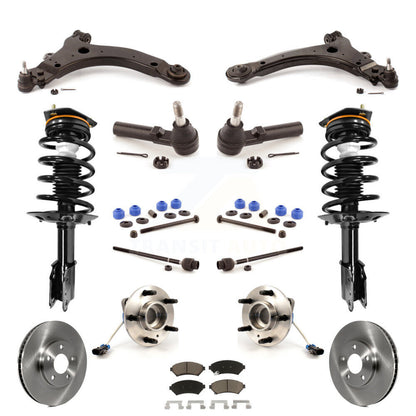 Disc Rotor Brake Pad Bearing Suspension Front Kit (15Pc) For Oldsmobile Intrigue