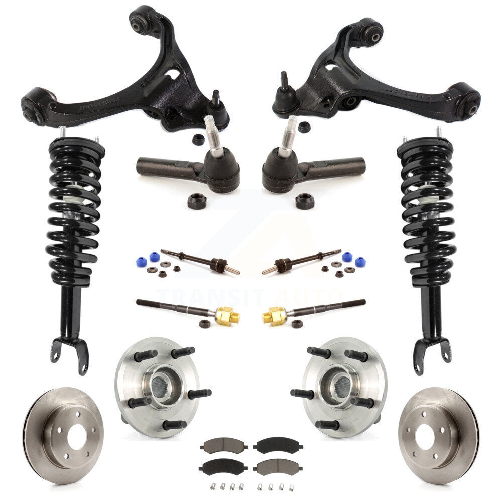 Rotors Brake Pad Bearing Suspension Front Kit (15Pc) For Dodge Dakota Mitsubishi