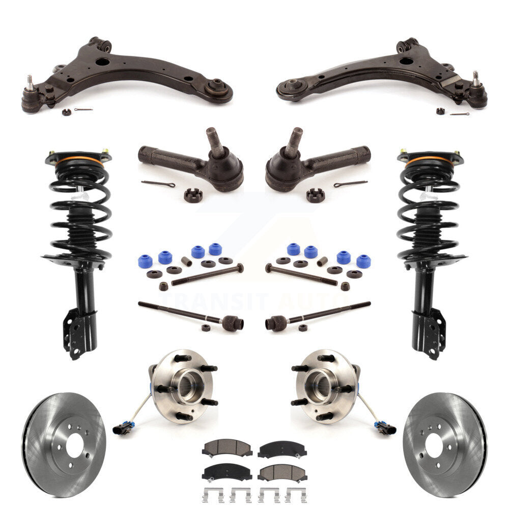 Disc Rotors Brake Pads Bearings Suspension Front Kit (15Pc) For Chevrolet Impala