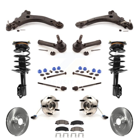 Disc Rotors Brake Pads Bearings Suspension Front Kit (15Pc) For Chevrolet Impala