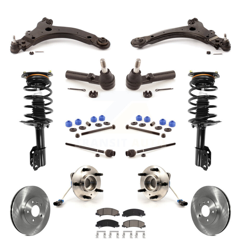 Disc Rotors Brake Pads Bearings Suspension Front Kit (15Pc) For Chevrolet Impala