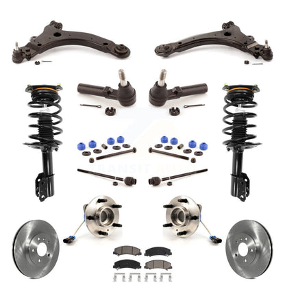 Disc Rotors Brake Pads Bearings Suspension Front Kit (15Pc) For Chevrolet Impala