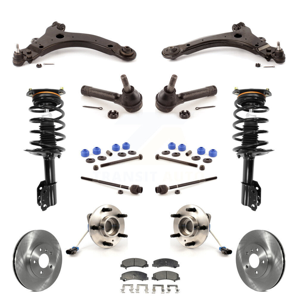 Disc Rotors Brake Pads Bearings Suspension Front Kit (15Pc) For Chevrolet Impala