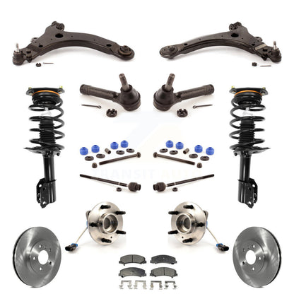 Disc Rotors Brake Pads Bearings Suspension Front Kit (15Pc) For Chevrolet Impala