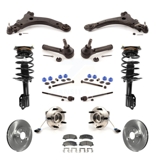 Disc Rotors Brake Pads Bearings Suspension Front Kit (15Pc) For Chevrolet Impala