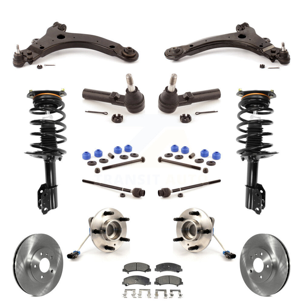 Disc Rotors Brake Pads Bearings Suspension Front Kit (15Pc) For Chevrolet Impala