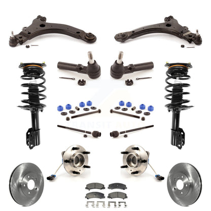 Disc Rotors Brake Pads Bearings Suspension Front Kit (15Pc) For Chevrolet Impala