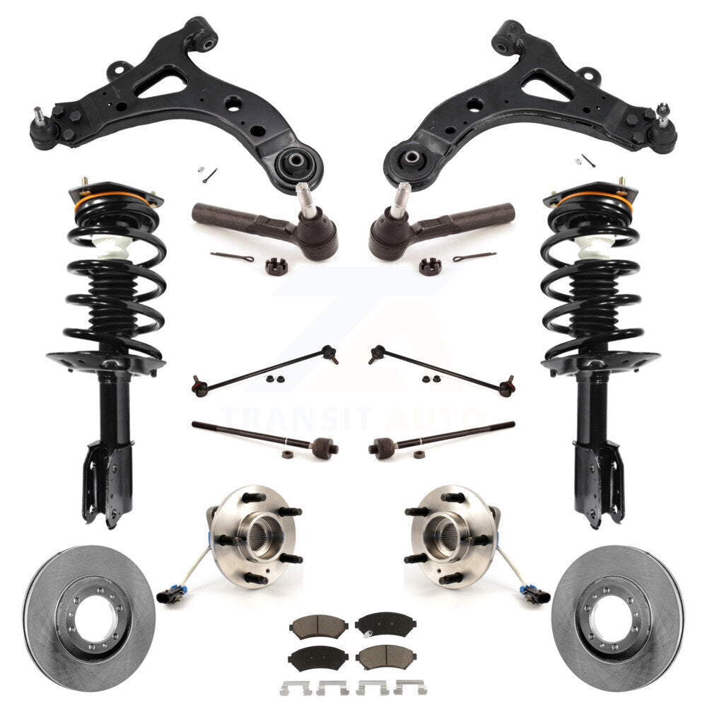 Disc Rotor Brake Pad Bearing Arm Suspension Front Kit (15Pc) For Pontiac Montana