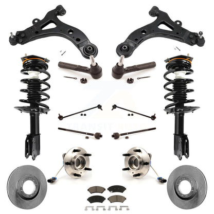 Disc Rotor Brake Pad Bearing Arm Suspension Front Kit (15Pc) For Pontiac Montana