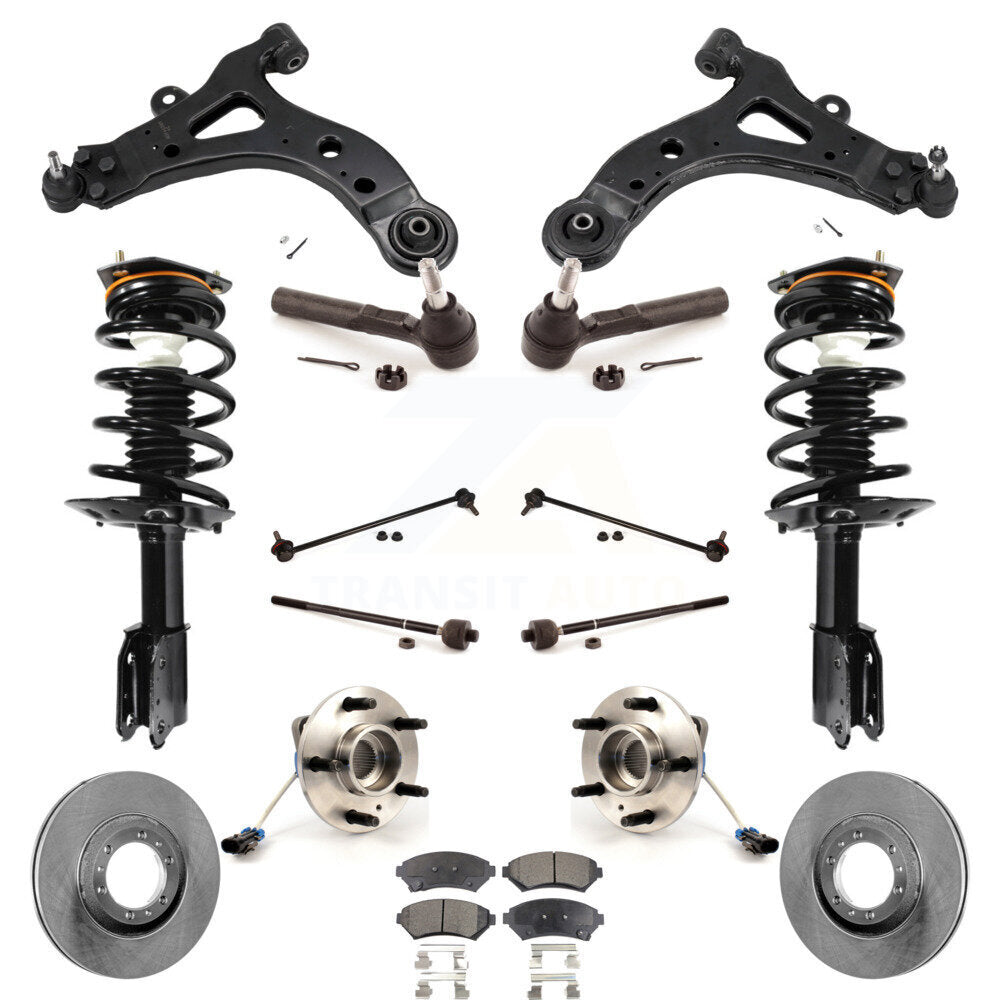 Disc Rotor Brake Pad Bearing Arm Suspension Front Kit (15Pc) For Pontiac Montana