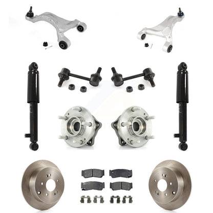 Brake Pads Bearing Suspension Rear Kit (11Pc) For 2007-2009 Hyundai Santa Fe AWD
