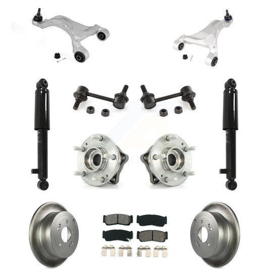 Brake Pads Bearing Suspension Rear Kit (11Pc) For 2007-2009 Hyundai Santa Fe AWD