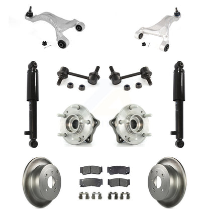 Brake Pads Bearing Suspension Rear Kit (11Pc) For 2007-2009 Hyundai Santa Fe AWD