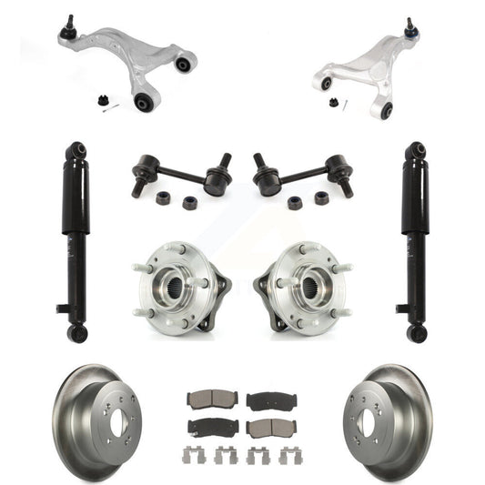 Brake Pads Bearing Suspension Rear Kit (11Pc) For 2007-2009 Hyundai Santa Fe AWD
