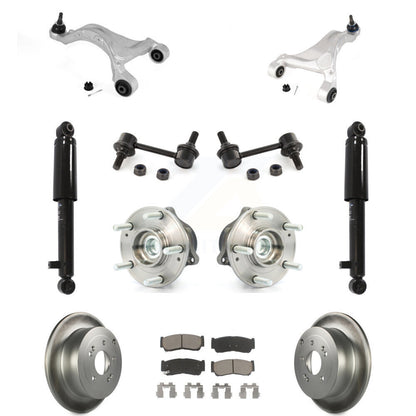 Brake Pads Bearing Suspension Rear Kit (11Pc) For 2007-2009 Hyundai Santa Fe FWD