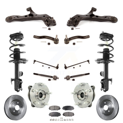 Disc Rotors Brake Pads Bearing Shock Suspension Front Kit (15Pc) For Toyota RAV4