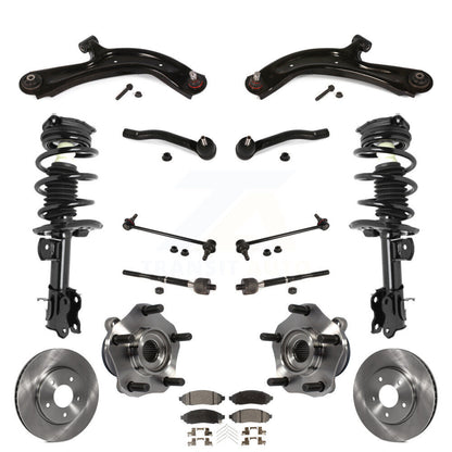 Rotors Brake Pads Bearing Suspension Front Kit (15Pc) For Nissan NV200 Chevrolet