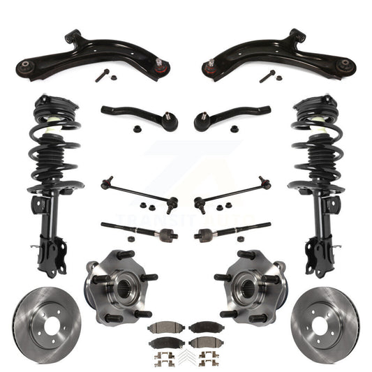 Rotors Brake Pads Bearing Suspension Front Kit (15Pc) For Nissan NV200 Chevrolet