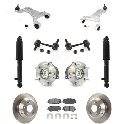 Rotor Semi-Metallic Pads Hub Bearing Shock Upper Control Arm & Link Rear Kit For