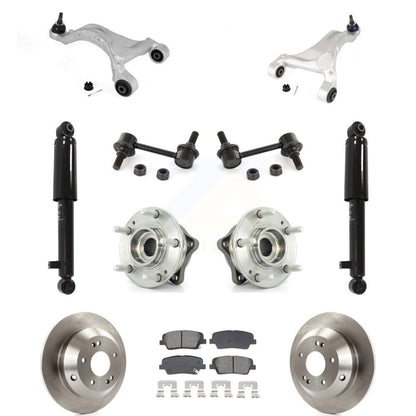 Rotor Semi-Metallic Pads Hub Bearing Shock Upper Control Arm & Link Rear Kit For