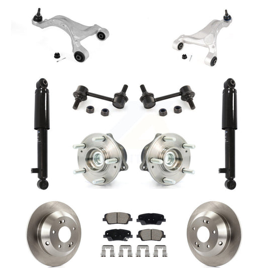 Rotor Ceramic Pads Hub Bearing Shock Upper Control Arm & Link Rear Kit For Santa