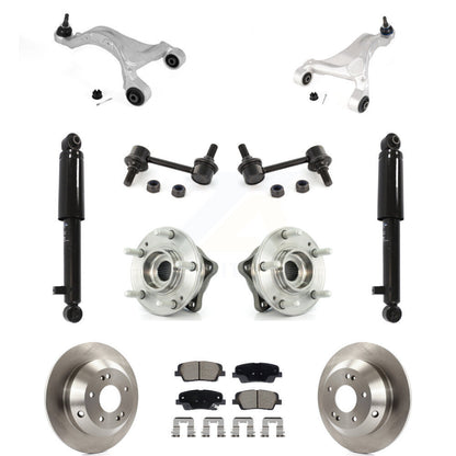 Rotor Ceramic Pads Hub Bearing Shock Upper Control Arm & Link Rear Kit For Santa