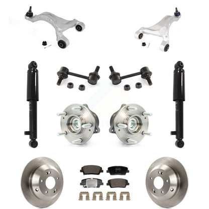 Rotor Semi-Metallic Pads Hub Bearing Shock Upper Control Arm & Link Rear Kit For
