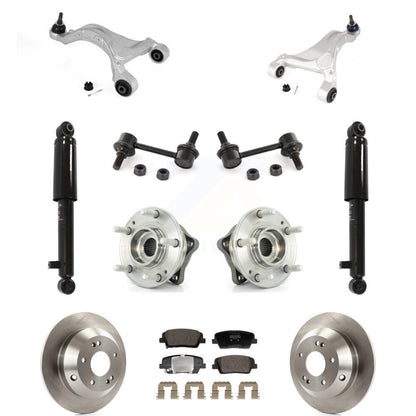 Rotor Semi-Metallic Pads Hub Bearing Shock Upper Control Arm & Link Rear Kit For