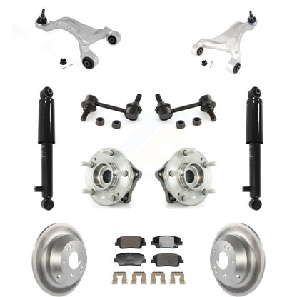 Coated Rotor Ceramic Pads Hub Bearing Shock Upper Control Arm & Link Rear Kit For