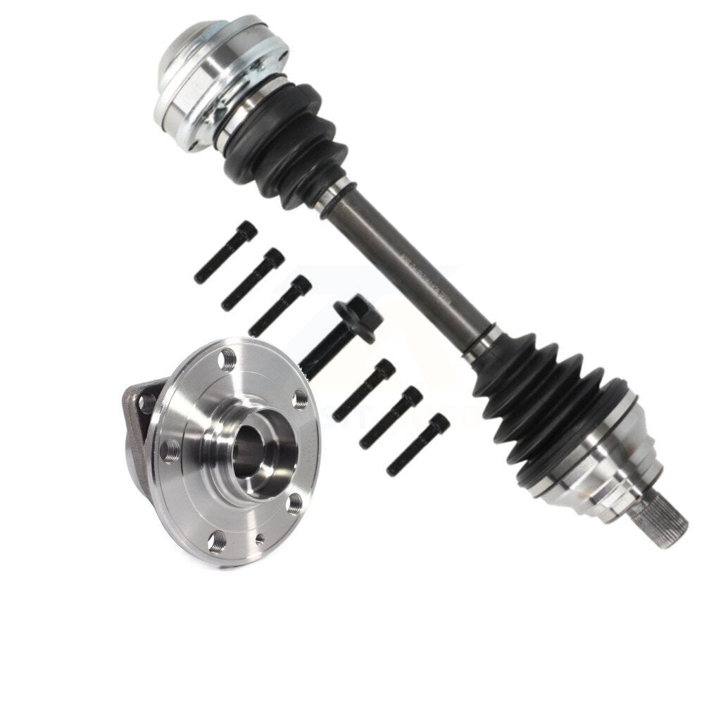 CV Axle Drive Shaft And Wheel Hub Bearing Front Left Kit For Volkswagen Golf R