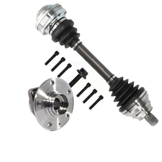 CV Axle Drive Shaft And Wheel Hub Bearing Front Left Kit For Volkswagen Golf R