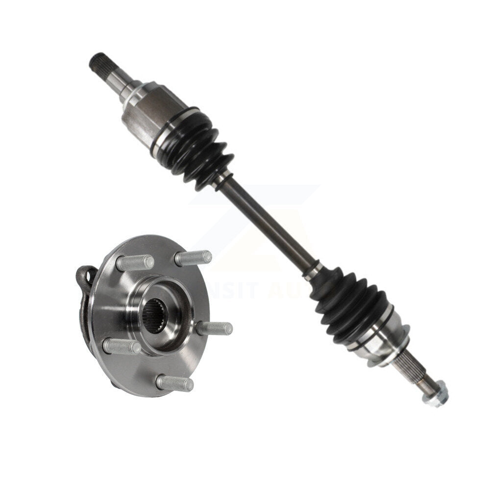 CV Axle Drive Shaft And Complete Hub Bearing Assembly Front Left Kit For Mazda 3