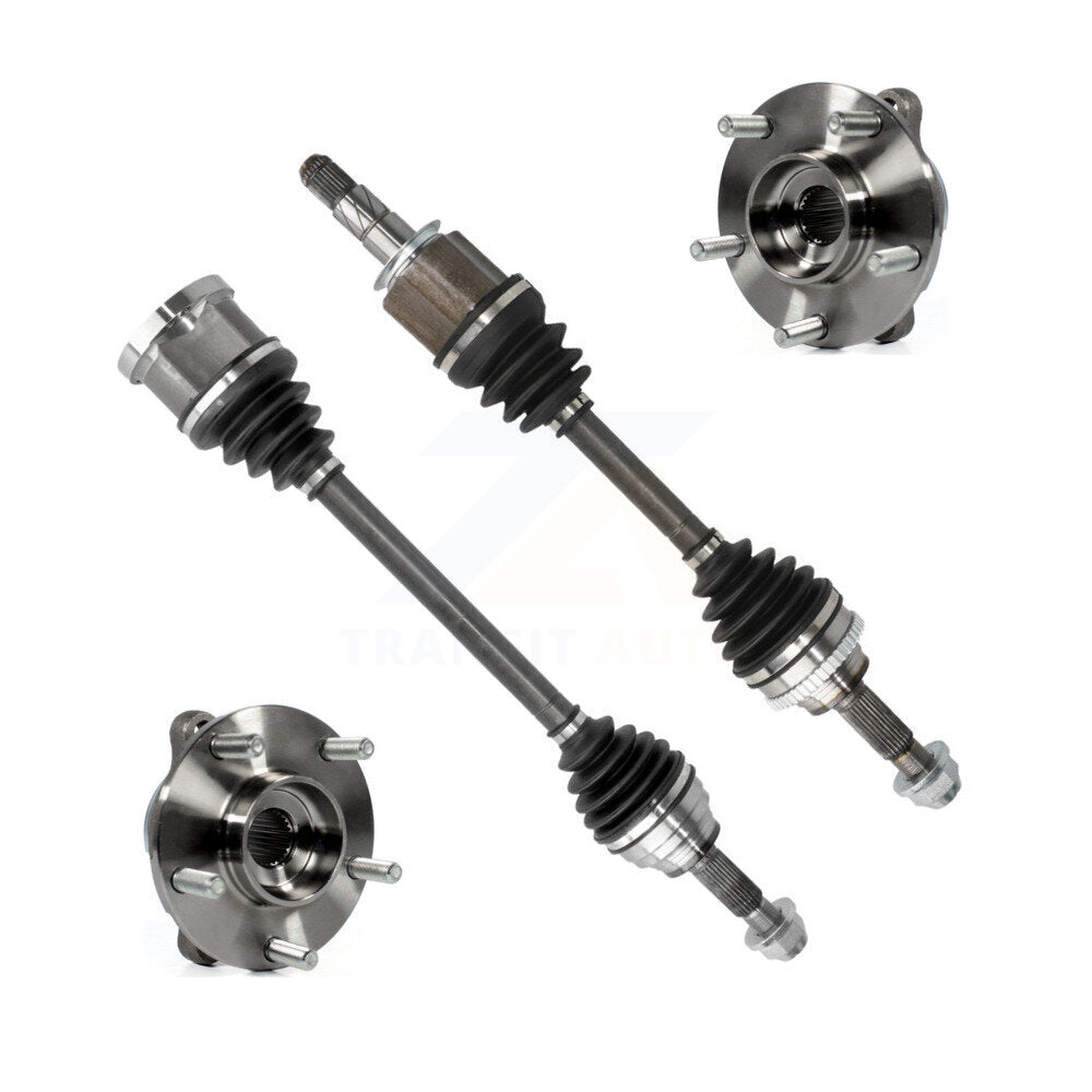 CV Axle Drive Shaft And Hub Bearing Assembly Front Kit For INFINITI G37 G35 G25