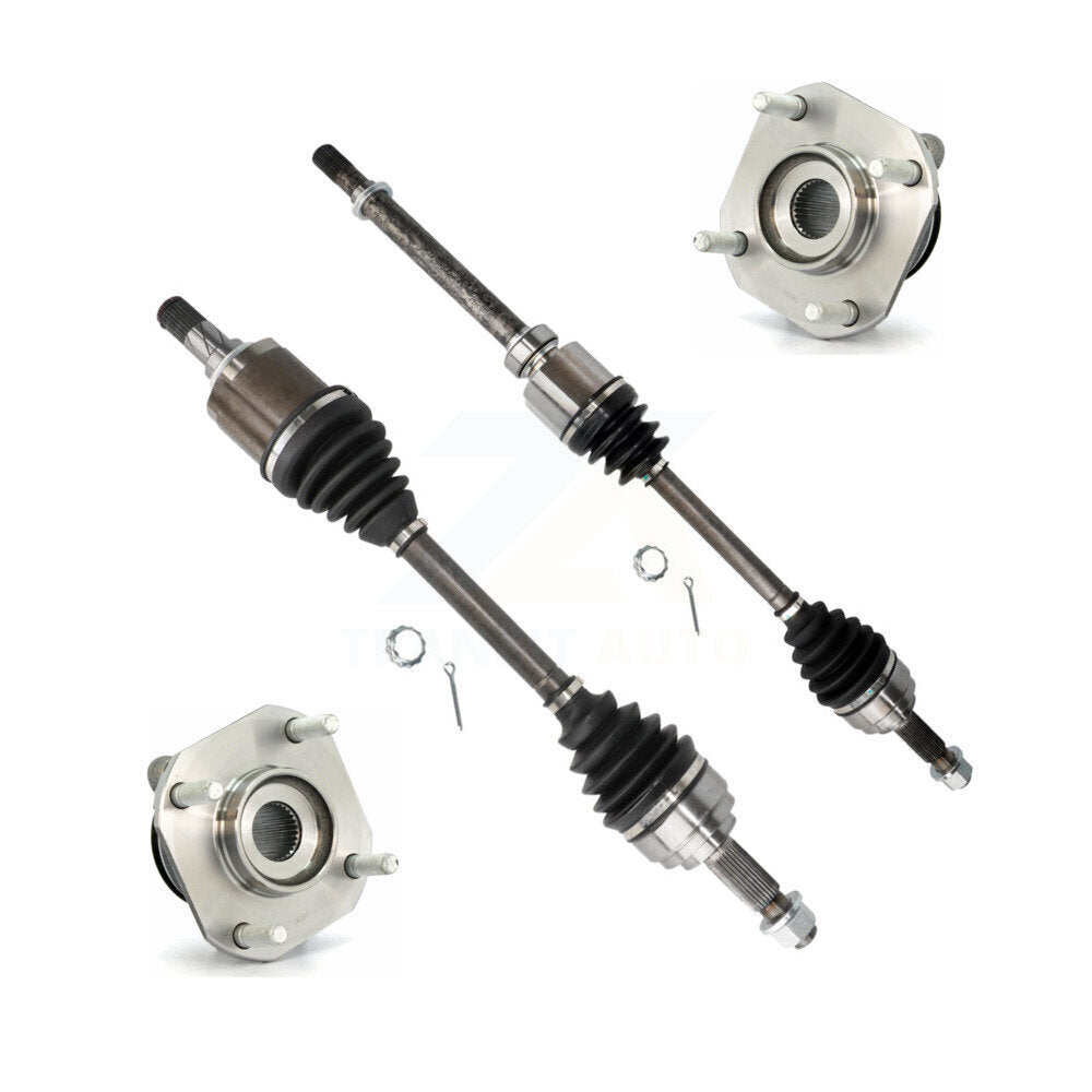 CV Axle Drive Shaft And Wheel Hub Bearing Assembly Front Kit For Nissan Sentra