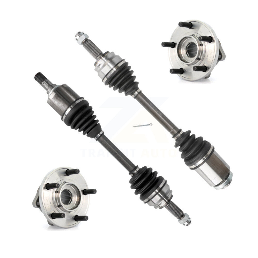CV Axle Drive Shaft And Wheel Hub Bearing Assembly Front Kit For Dodge Caliber