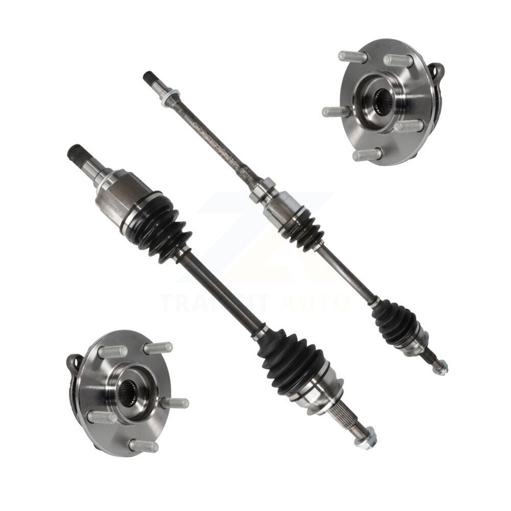 CV Axle Drive Shaft And Complete Hub Bearing Assembly Front Kit For Mazda 3