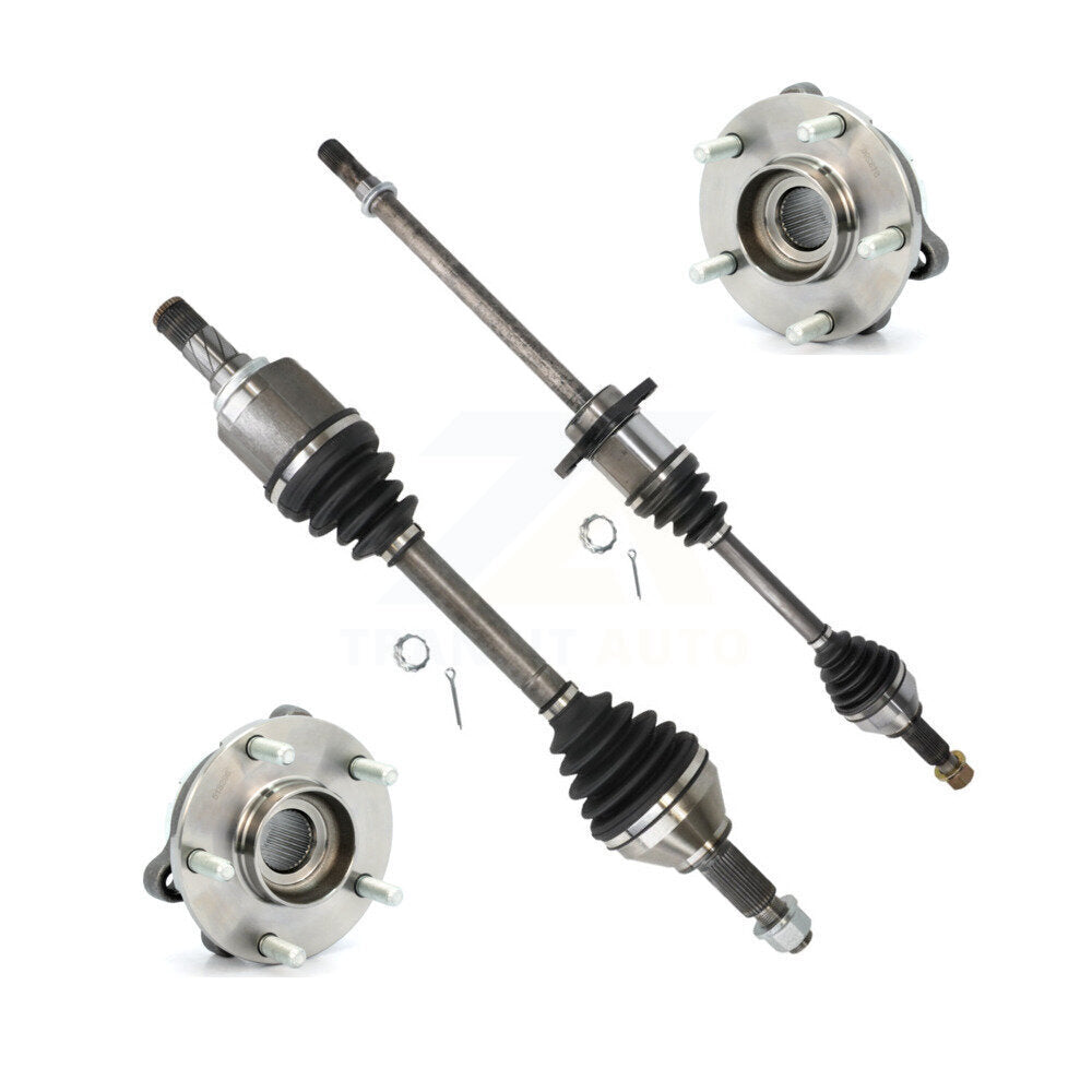 CV Axle Drive Shaft And Wheel Hub Bearing Assembly Front Kit For Nissan Maxima