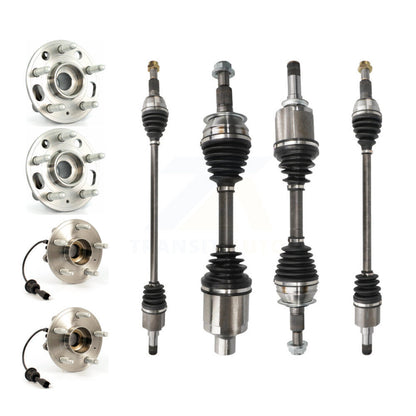 CV Axle Shaft And Bearing Front Rear Kit (8Pc) For Chevrolet Equinox GMC Terrain