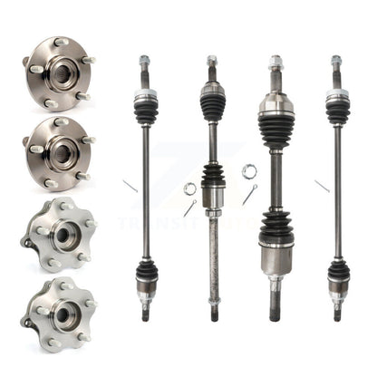 CV Axle Drive Shaft And Hub Bearing Front Rear Kit (8Pc) For Nissan Rogue AWD