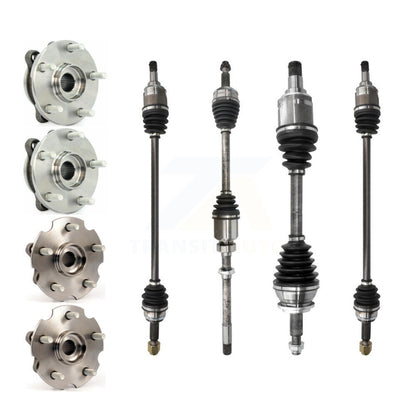 CV Axle Drive Shaft And Wheel Hub Bearing Front Rear Kit (8Pc) For Toyota RAV4