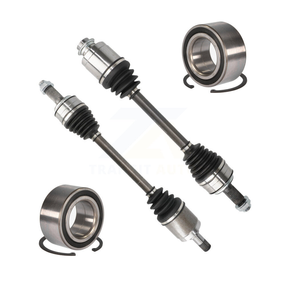 CV Axle Drive Shaft Complete Assembly And Bearing Front Kit For Honda Accord