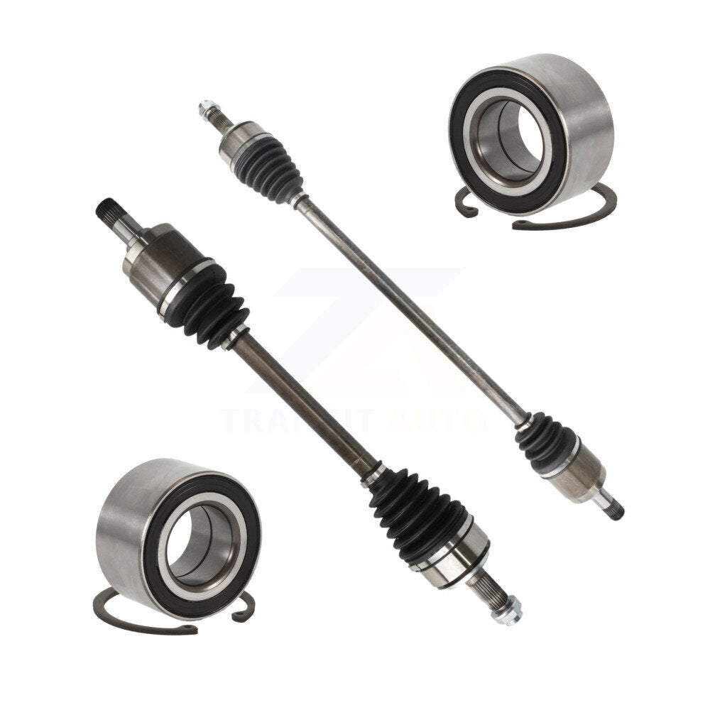 CV Axle Drive Shaft Complete Assembly And Bearing Front Kit For Honda Accord