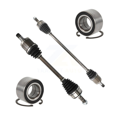 CV Axle Drive Shaft Complete Assembly And Bearing Front Kit For Honda Accord