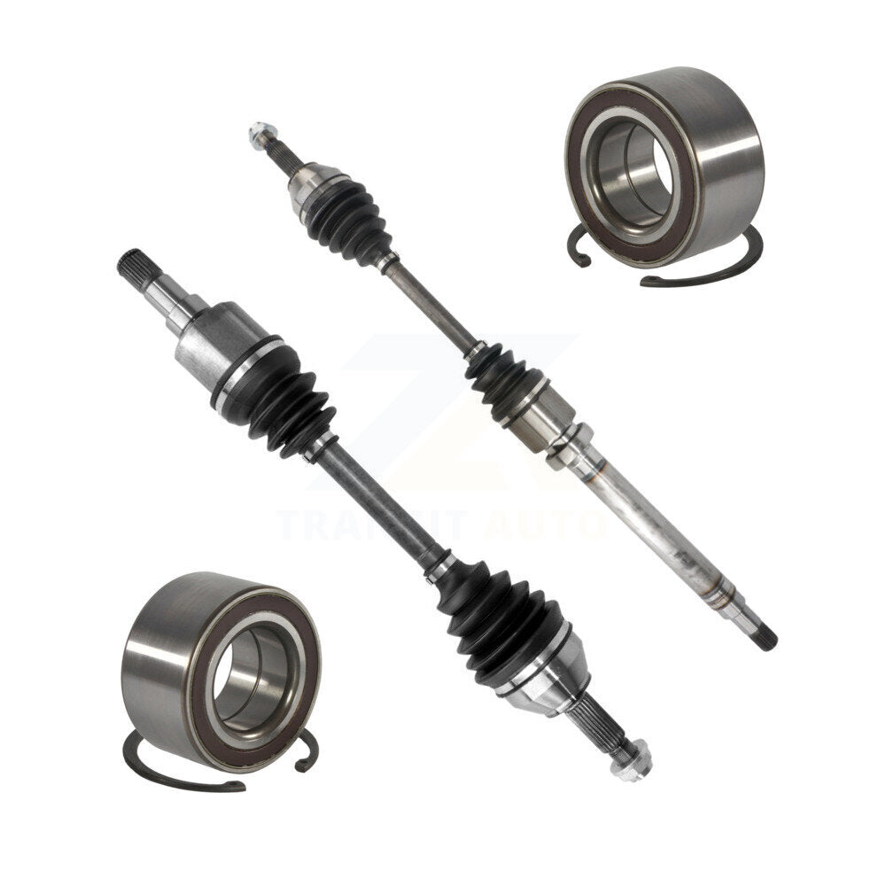 CV Axle Drive Shaft Complete Assembly And Wheel Bearing Front Kit For Ford Focus