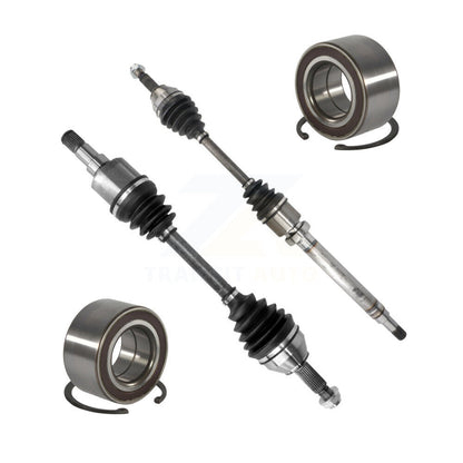 CV Axle Drive Shaft Complete Assembly And Wheel Bearing Front Kit For Ford Focus